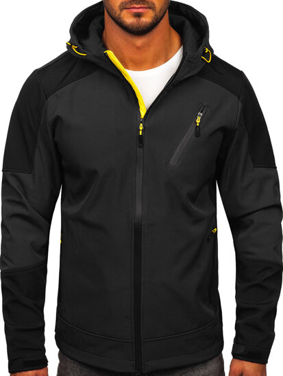 Chaqueta softshell de entretiempo para hombre grafito Bolf HSS040