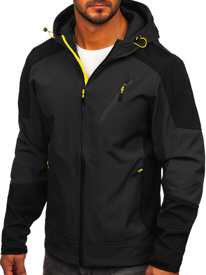 Chaqueta softshell de entretiempo para hombre grafito Bolf HSS040