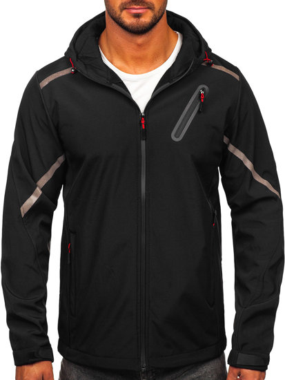 Chaqueta softshell de entretiempo para hombre negro Bolf HSS037