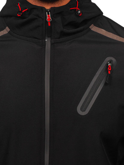 Chaqueta softshell de entretiempo para hombre negro Bolf HSS037