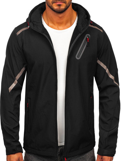 Chaqueta softshell de entretiempo para hombre negro Bolf HSS037