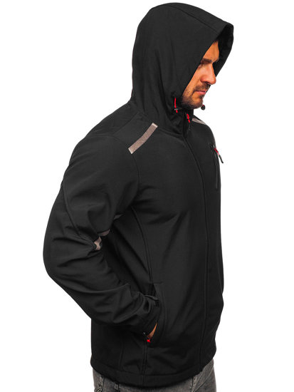 Chaqueta softshell de entretiempo para hombre negro Bolf HSS037