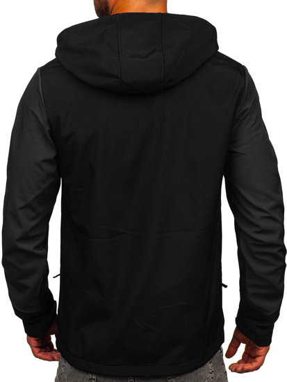 Chaqueta softshell de entretiempo para hombre negro Bolf HSS039