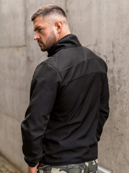 Chaqueta softshell de entretiempo para hombre negro Bolf KS2185A