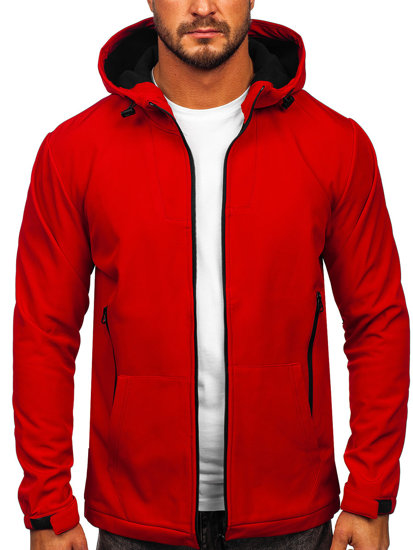 Chaqueta softshell de entretiempo para hombre rojo Bolf HM187