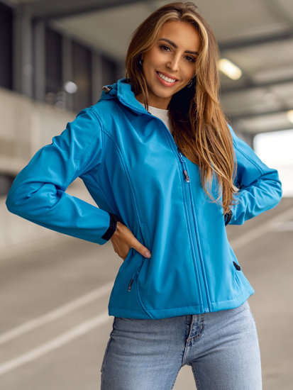 Chaqueta softshell de entretiempo para mujer azul Bolf AB056