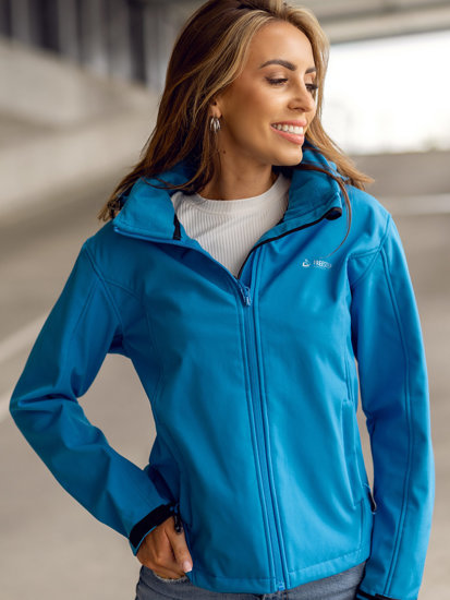 Chaqueta softshell de entretiempo para mujer azul Bolf AB056