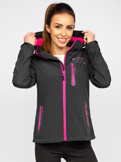 Chaqueta softshell de entretiempo para mujer color grafito Bolf HH027