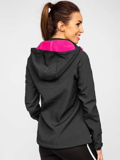 Chaqueta softshell de entretiempo para mujer color grafito Bolf HH027