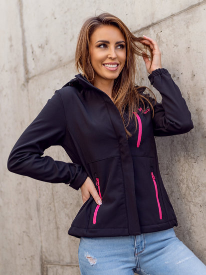 Chaqueta softshell de entretiempo para mujer color negro Denley HH028