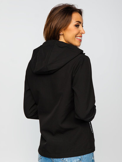 Chaqueta softshell de entretiempo para mujer negro Bolf HD180