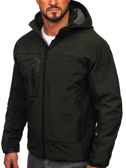 Chaqueta softshell para hombre caqui Bolf T019