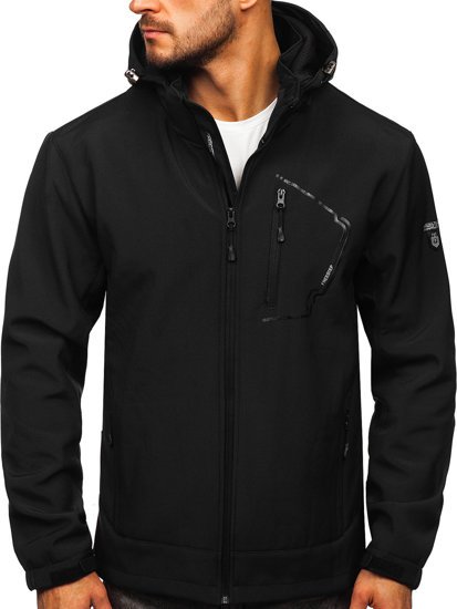 Chaqueta softshell para hombre color negro Bolf BK124