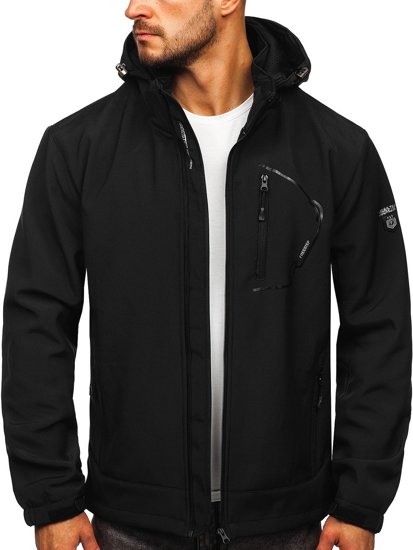 Chaqueta softshell para hombre color negro Bolf BK124