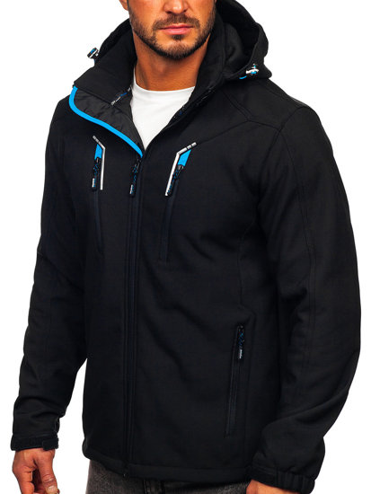 Chaqueta softshell para hombre color negro Denley WX010