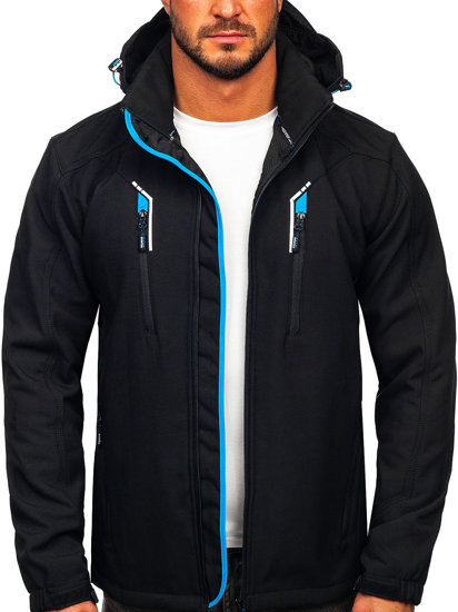 Chaqueta softshell para hombre color negro Denley WX010