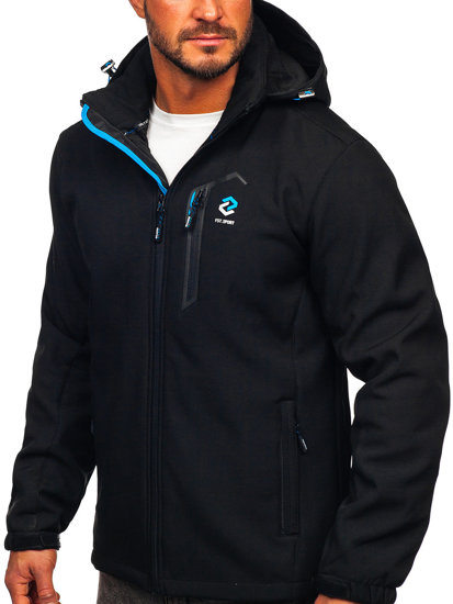 Chaqueta softshell para hombre color negro Denley WX062