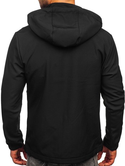 Chaqueta softshell para hombre color negro y azul oscuro Denley HH022