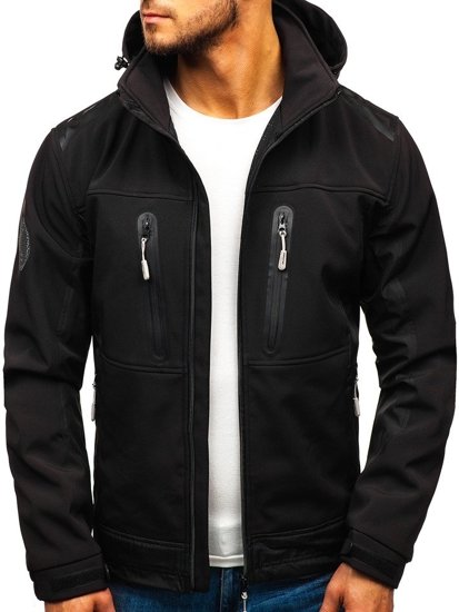 Chaqueta softshell para hombre negra Bolf A6603