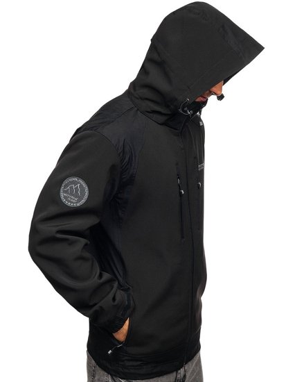 Chaqueta softshell para hombre negro Bolf P195