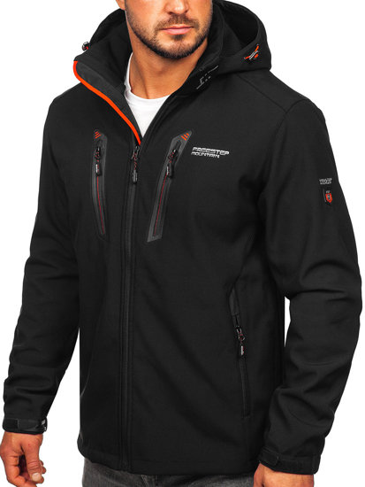 Chaqueta softshell para hombre negro-rojo Bolf WX086A