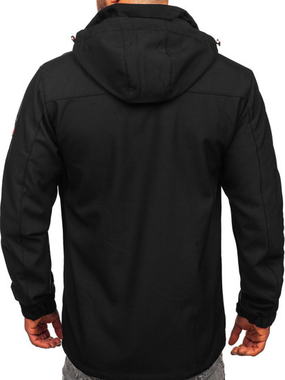 Chaqueta softshell para hombre negro-rojo Bolf WX086A