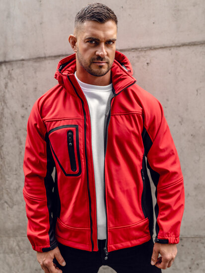 Chaqueta softshell para hombre rojo Bolf T019A