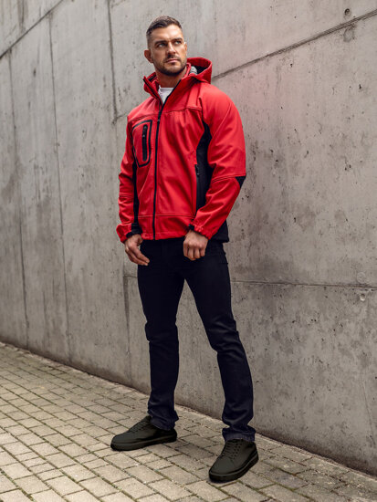 Chaqueta softshell para hombre rojo Bolf T019A