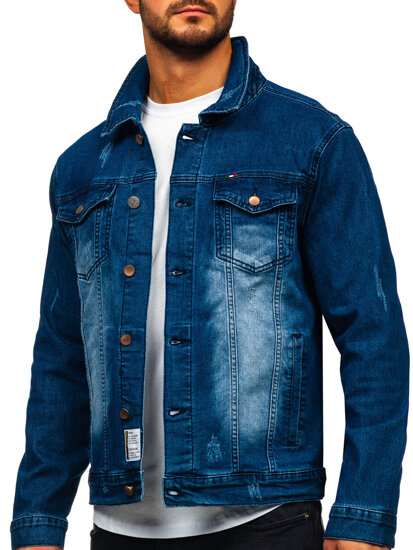 Chaqueta vaquera azul oscuro para hombre Bolf MJ525BS