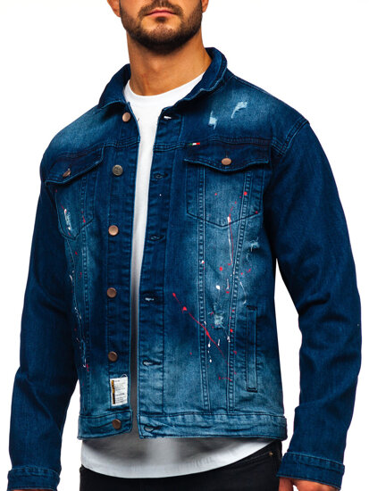 Chaqueta vaquera azul oscuro para hombre Bolf MJ542BS