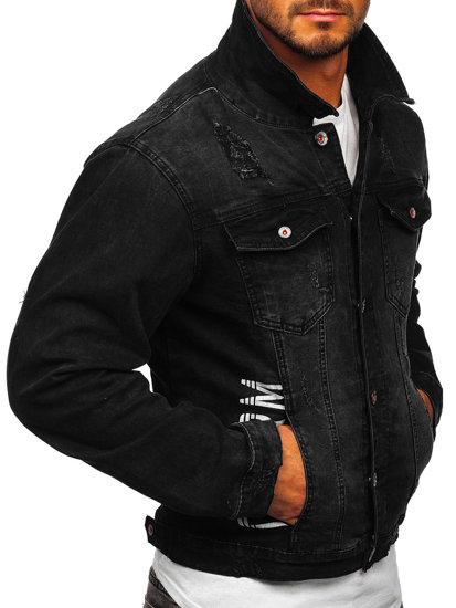 Chaqueta vaquera para hombre color negro Denley RC61079S0