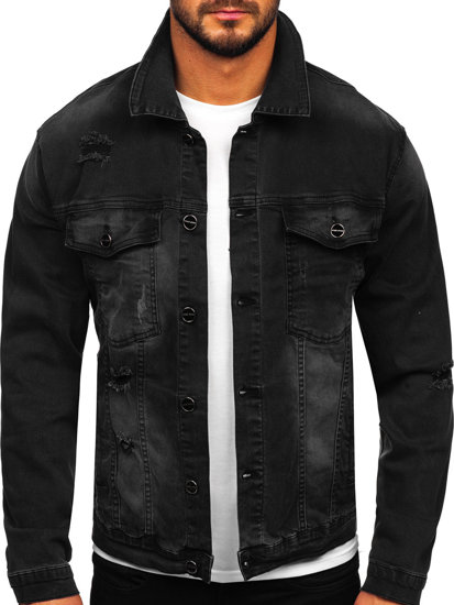 Chaqueta vaquera para hombre negra Bolf MJ506N