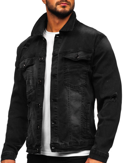 Chaqueta vaquera para hombre negra Bolf MJ506N