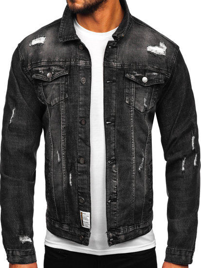 Chaqueta vaquera para hombre negra Bolf MJ507N