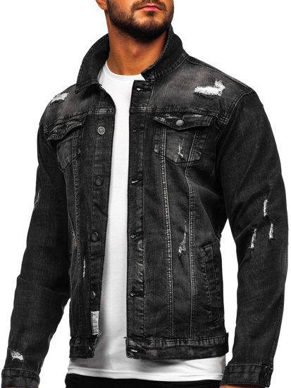 Chaqueta vaquera para hombre negra Bolf MJ507N