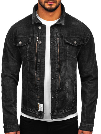 Chaqueta vaquera para hombre negra Bolf MJ508N