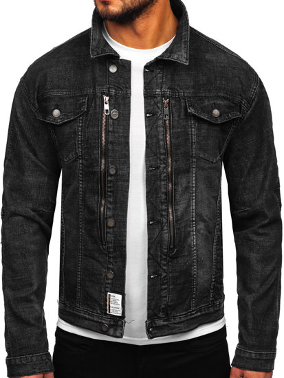 Chaqueta vaquera para hombre negra Bolf MJ508N