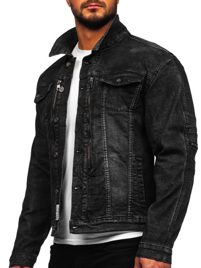 Chaqueta vaquera para hombre negra Bolf MJ508N