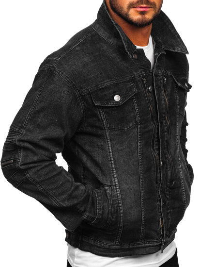 Chaqueta vaquera para hombre negra Bolf MJ508N