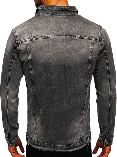 Chaqueta vaquera para hombre negro Bolf AK586