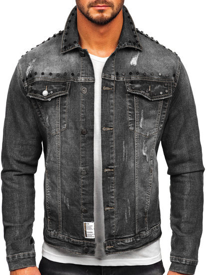 Chaqueta vaquera para hombre negro Bolf MJ504N