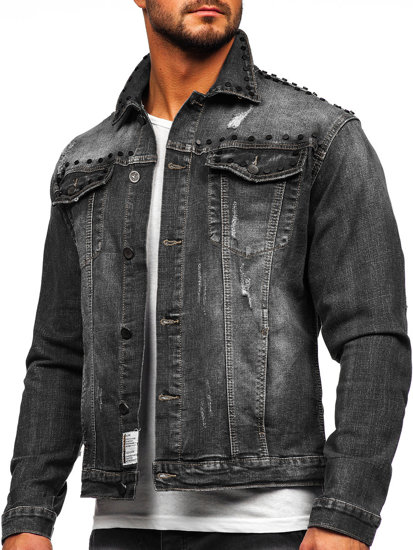 Chaqueta vaquera para hombre negro Bolf MJ504N