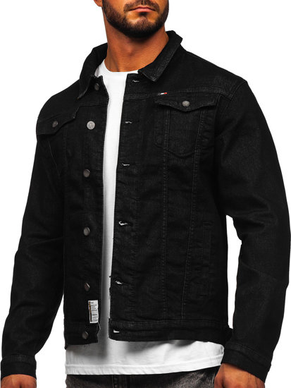 Chaqueta vaquera para hombre negro Bolf MJ510N