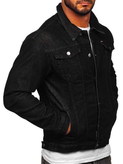 Chaqueta vaquera para hombre negro Bolf MJ510N