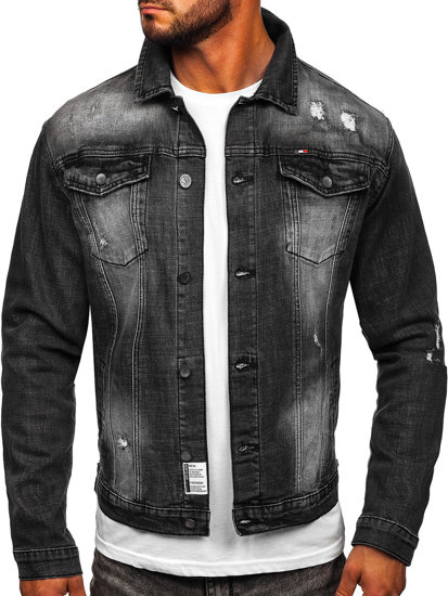 Chaqueta vaquera para hombre negro Bolf MJ511G