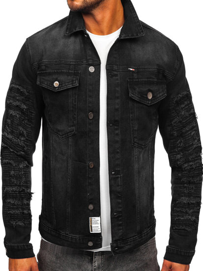 Chaqueta vaquera para hombre negro Bolf MJ523N