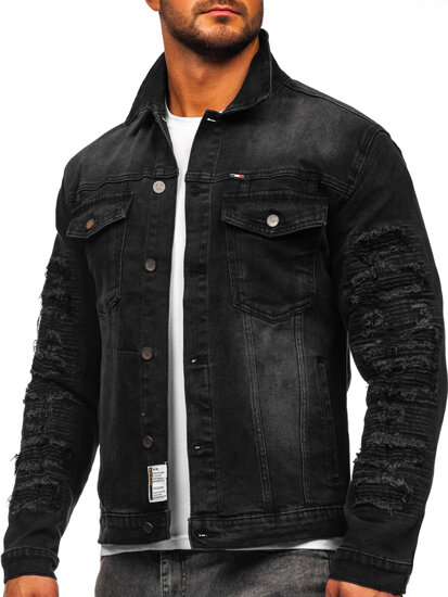 Chaqueta vaquera para hombre negro Bolf MJ523N