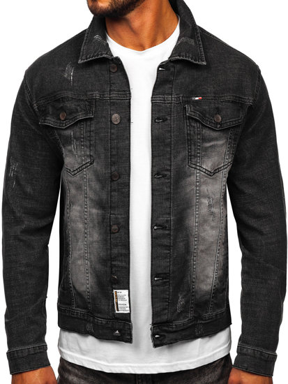 Chaqueta vaquera para hombre negro Bolf MJ525N