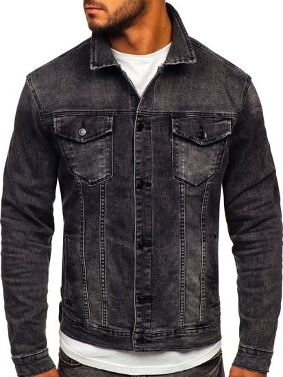 Chaqueta vaquera para hombre negro Bolf XSF78268