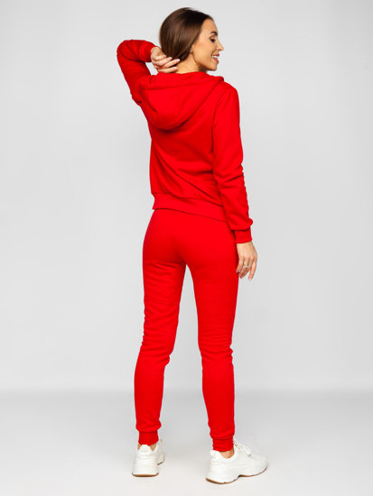 Conjunto de chándal de dos piezas para mujer rojo Bolf 0003